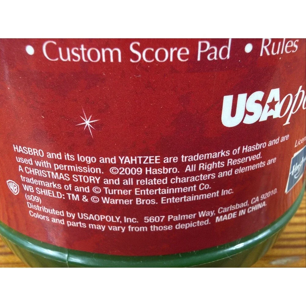 YAHTZEE A Christmas Story Game Canister Collectors Edition (2009) NEW Sealed